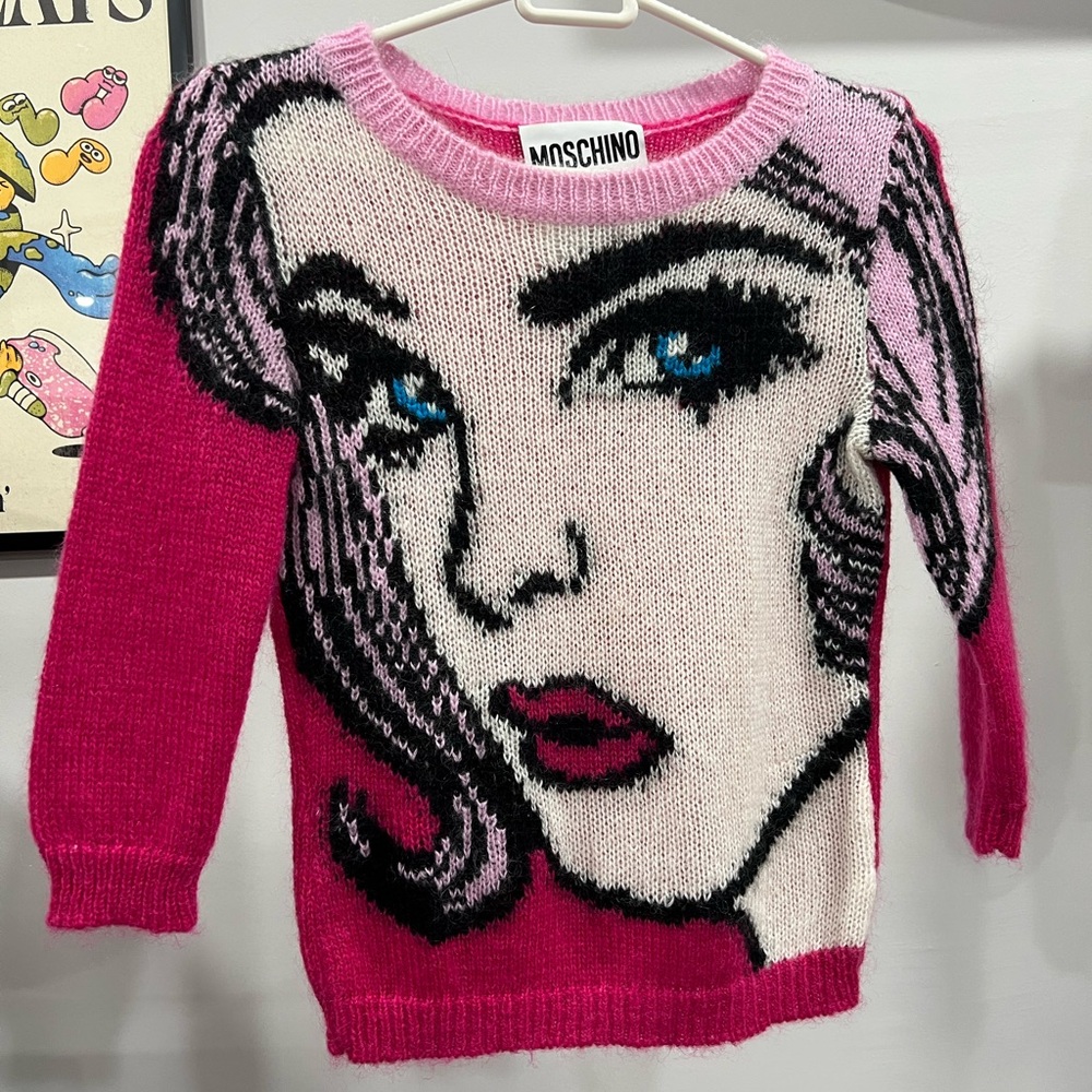 Moschino - Pop Art Intarsia Mohair Virgin Wool Blend Jumper